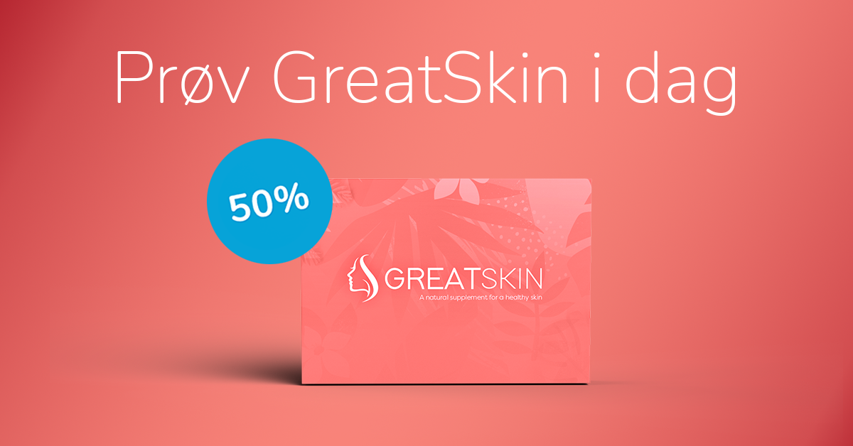 GreatSkin - Prøv GreatSkin i dag og få 50% rabatt